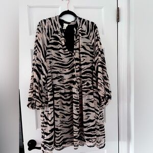 Zebra print Flowy Boho dress